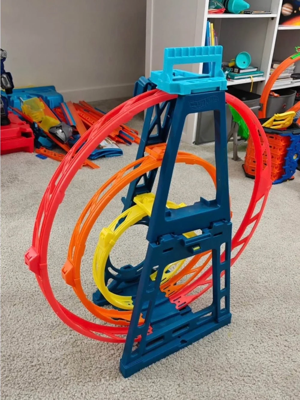 Kids Loop Racing Playset - Blue, Red, Orange, Yellow